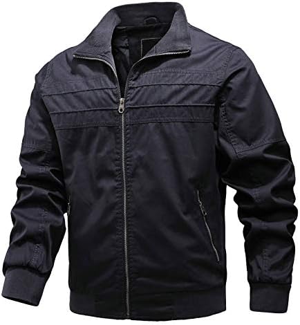 АДССДК бомбаш јакна за мажи, зимски пресек модерно палто со велосипедизам со целосен ракав памук лап -јакна опремена топло14