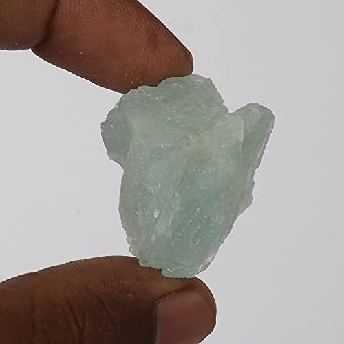 11 КТ. Природно заздравување кристално аква небо Аквамарин груб камен за заздравување, јога, медитација и други GA-952