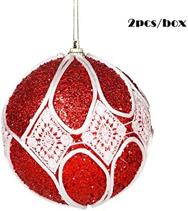 Божиќни дневни неопходни пластични црвени Божиќни топка украси за новогодишни украси за елки, приврзоци за пена Божиќни украси