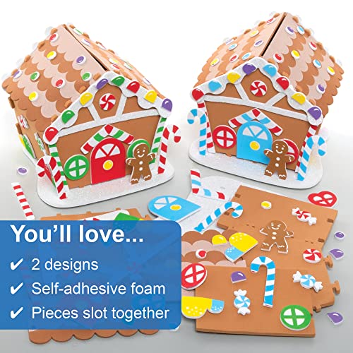 Комплети за занаетчиски коцки на Бејкер Рос ingerумбир - Пакет од 2, Божиќни занаети за деца, направете свои Божиќни украси, проект за креативни