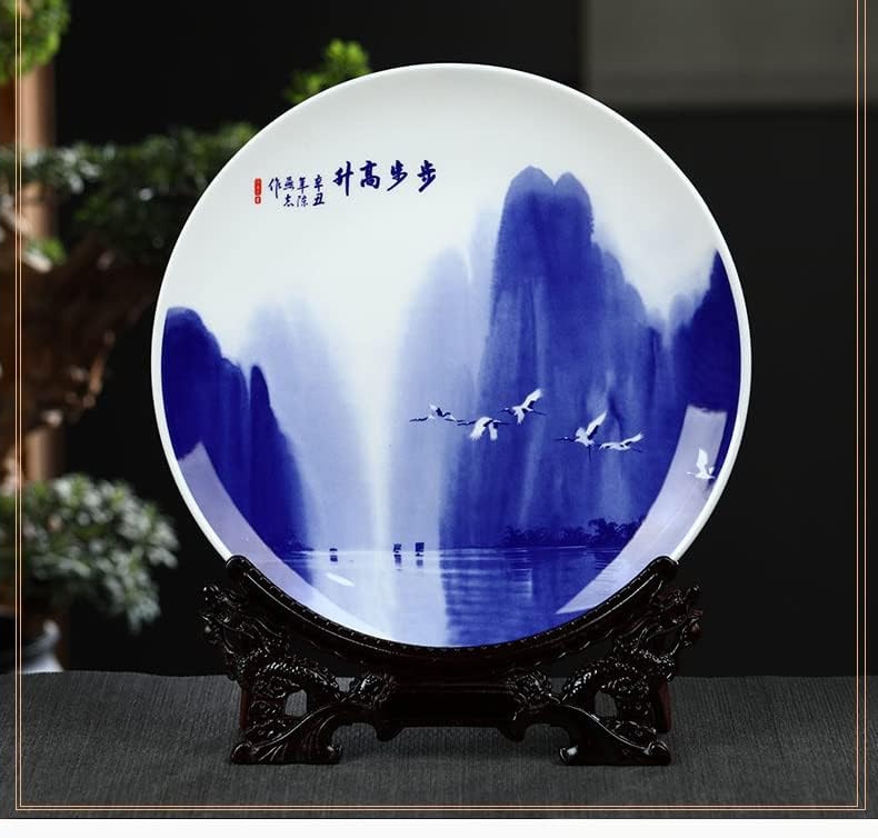Lysldh коска Кина ingингдезен керамичка декоративна висечка чинија што седи чинија дома вино кабинет за тремот канцеларија украс