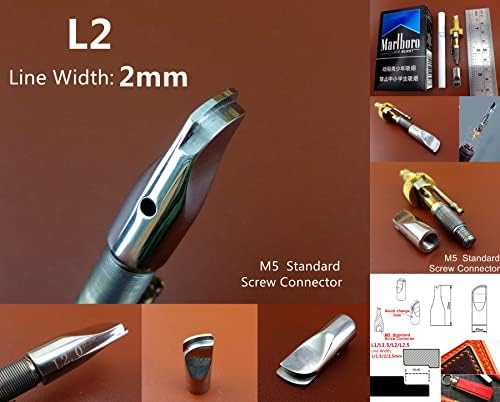 1 парчиња L2 кожни занаети Електрични занаети машина за ласкање железо Притиснете широка страна Заменете ја алатката за врвот M5 Тема стандарден