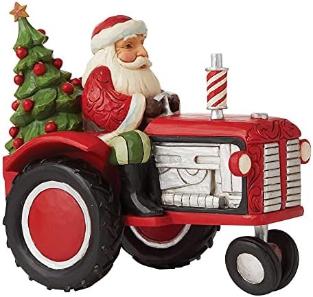 Enesco Jim Shore Country Living Santa Riment Tractor Tractor Christmas Figurine 6009122