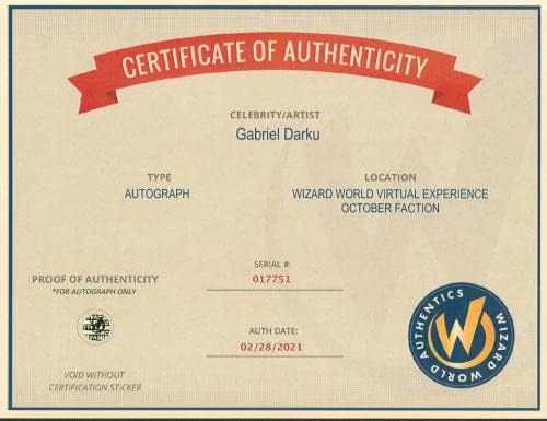 Габриел Дарку Октомвриска фракција потпиша 8х10 Волшебник за фотографии Свет 3 - Автограмирани НБА фотографии