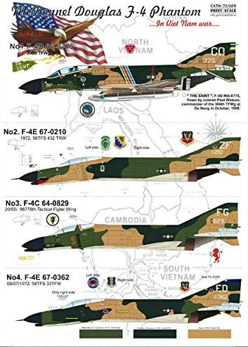 Скала за печатење 72-029-1/72 F-4 Phantom II во Виетнамска војна