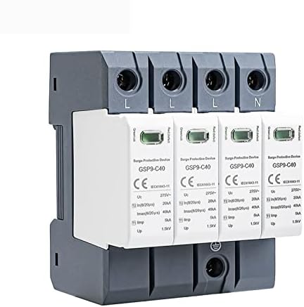 Заштитник на Dayaq GSP9 4Pole Surge 20KA-40KA SPD AC275V AC385V 400V 440V SPD House Surge Protector 1P+N Rail 1PCS