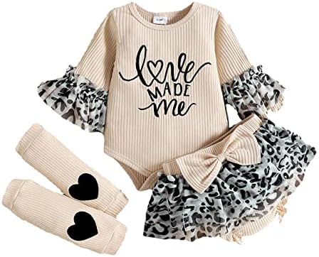 Стилски каросерија печатени девојки леопард потопло буква руфли бебешка нога за новороденчиња ромпер ракави шорцеви облеки од светкави девојки