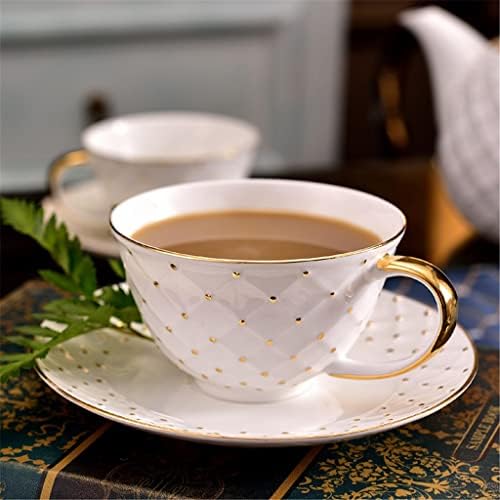 Чаша За Кафе И чинија англиска Коска Кинеска Шолја За Цвеќе Со Лажица Поставена Попладневна Чај Чај Чаша Кригла