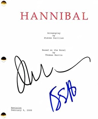 Castулијана Мур и Реј Лиота ги потпишаа автограмот Ханибал целосен филмски скрипта - ретка