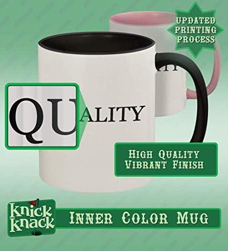 Подароци на Ник Нок #pedantocracy - 11oz хаштаг керамичка боја рачка и внатре во чашата за чаша за кафе, црна