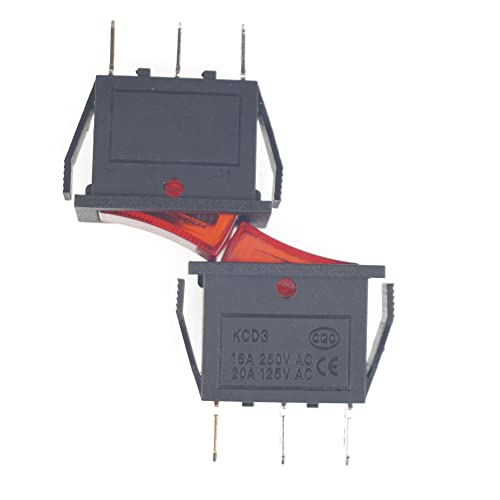 HSF 2PCS 120927-24 Rocker Switch осветлен на исклучен 120 волти за електрични камини fmi desa on-off осветлена