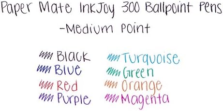 Paper Mate Inkjoy 300RT повлечен пенкала за топка, средна точка, 8 бои за мастило, 24 пакувања