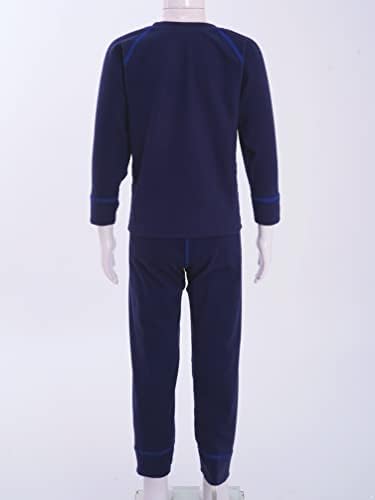 Jugaoge Kids Boys Thermal Долна облека Поставете долги ракави основни слоеви на горната маица со панталони панталони