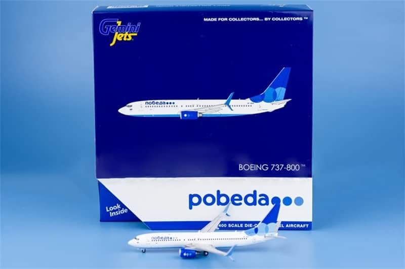 Beminijets Pobeda Airlines за Boeing B737-800S VP-BQG 1: 400 Diecast Aircraft претходно изграден модел