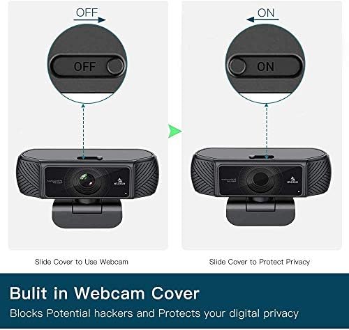 NexiGo 1080p 60FPS Веб Камера Со Микрофон За Стриминг, Напреден Автоматски Фокус,W / Приватност Покритие, N680P Про Компјутерска