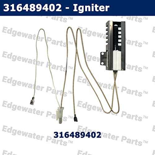 Делови на Edgewater 316489402 Igniter на рерна/опсег, 120V, 11 води, 3,2 до 3,6а, компатибилен со Frigidaire & Crosley Model#