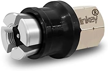 Jinkey Lock на воздухот Чак за вентил Шредер, месинг со тешки месинг, затворен проток, директно заклучување на воздухот Чак Брз Поврзување 1/4
