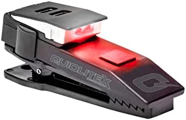 Quiqlitex Тактички црвено/бело без рака на LED џебно светло, 20-75 лумени, алуминиум и најлон пластично куќиште