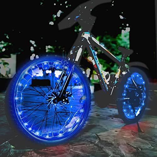 Dobestyou LED велосипедско тркало светло ， ноќно возење велосипедско тркало за велосипеди ， IP65 водоотпорно ， 3 осветлување на мода ， лесно инсталирање и вклопуваат пов