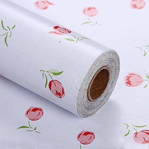 Yifely розова роза мебел заштитете ја хартијата за хартија самолеплива полица за налепници за шкафчиња за фиоки 17x118 инчи