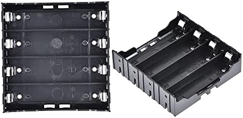 кутија За Складирање Кутија За Батерии uxcell 4 Слотови x 3.7 V Држач за Батерија за 4 x батерија 8 парчиња