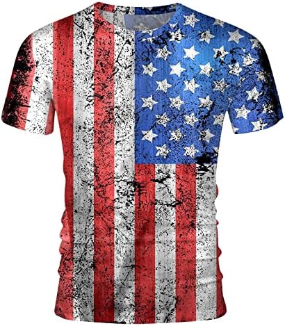 Bmisegm летни маички фустани кошули за мажи за независност на мажите знаме пролет/лето слободно време спорт удобно дишење на рамнината