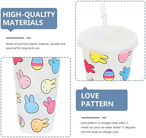Абоофан 2 парчиња Велигденски торбички чаши за промена на бојата за менување на бојата за еднократно пластично ладно пијалок чаши со