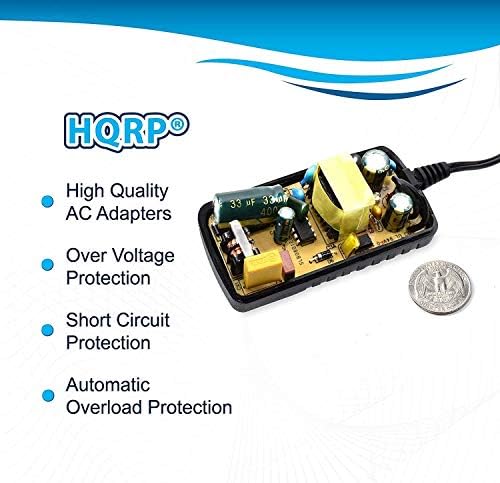 Adapter HQRP 6V AC компатибилен со озери кардиотех BP3T монитор на крвен притисок на горната рака UE08WCP-060100-SPA Адаптер за напојување