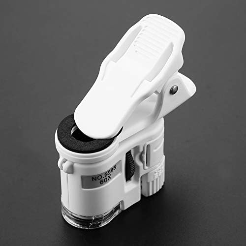 Microscopes Jadeshay USB ， 9595W 60X Големички стакло LED светло ， мини микроскоп за клип за мобилни телефони