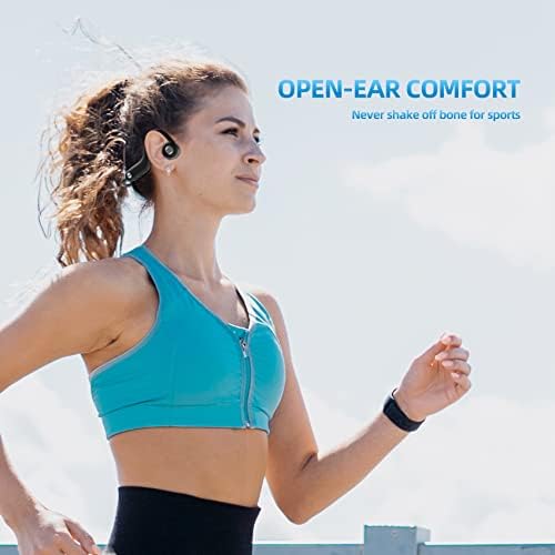 СЛУШАЛКИ За Спроводливост НА КОСКИТЕ Отворени Слушалки За Уши Безжичен Bluethooth 5.2 Спортски Слушалки За Слушалки Водоотпорни Со Вграден Микрофон За Вежбање, Трчање, В
