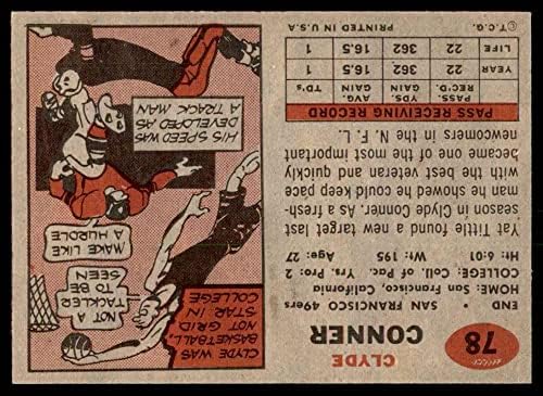 1957 Топпс # 78 Клајд Конер Сан Франциско 49ерс НМ 49ерс Пацифик