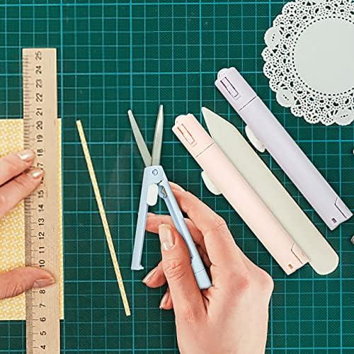 Решенија за Складирање на мал Простор Ножици За Преклопување Студентска Уметност Алатки За Сечење Мала Хартија Мини Ножици Рачна Сметка