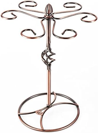 WFJDC Goblet Shopter Wine Cup Rack Red Wine стакло чаша стои со 6 куки не'рѓосувачки челик што висат чаши за пиење решетки