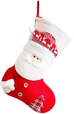 Ксиос Божиќна декорација 2022 фустан плетена стара торба Божиќ горе голем човек подарок бел и порибување црвена торба снежен човек бонбони дома украс Б-50 лакови жица