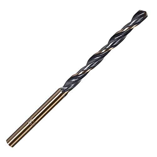 FOCMKEAS 6,2 mm Пресврт за вежбање малку челик со голема брзина 4341 директно шинк злато и црно обложено дупчење битови за домашна импровизација