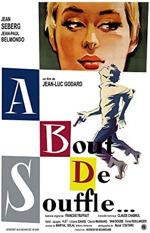 Американски услуги за подароци - Bout de Souffle Vintage Jean Luc Lucd Godard Jean Seberg Movie постер - 11x17