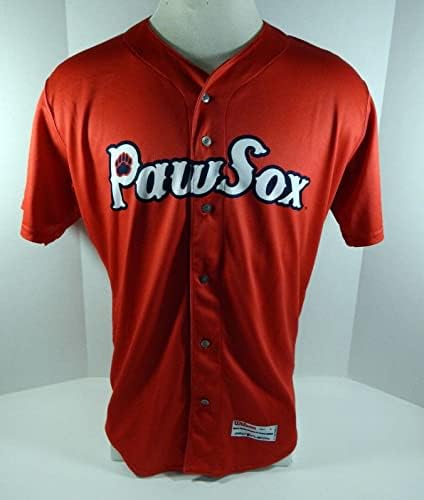 2019 Pawtucket Pawsox Red Sox Празна Игра Издадена Црвена Маичка L 577-Игра Користени Mlb Дресови
