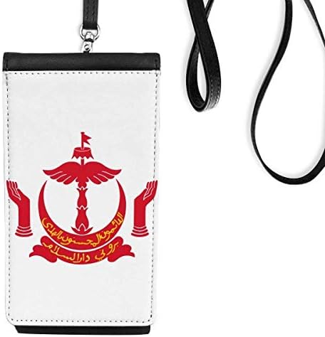 Bandar Seri Begawan Brunei Национален амблем Телефон Телефон Паричник чанта што виси мобилна торбичка црн џеб