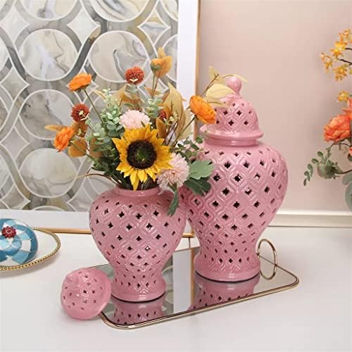 N/A розова ѓумбир тегла керамика шуплива општа тегла за складирање на бонбони за чување на тегла за тегла за чување уметнички декоративни резервоари