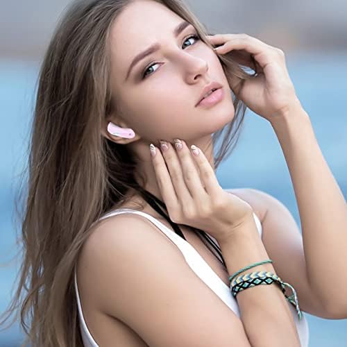 Hot6sl Bluetooth Безжични Слушалки, Безжични Слушалки За Бучава Bluetooth 5.2 Удобно За iPhone, Android, RGB Лесни Слушалки Со Вграден Микрофон