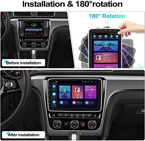 2022 Андроид 11 Ротирачки Екран На Допир Автомобил Стерео Со Apple Carplay Android Auto, 10 Автомобилско Радио Со HI-Fi FM/RDS GPS WiFi Двојна Din Главна Единица Поддршка Bluetooth Ahd Резервна Кам?