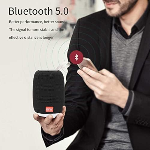 Bluetooth звучник JHWSX - Преносен звучник, целосен опкружувачки звук, засилен бас, безжично двојно спарување, водоотпорно, 20 -часовно време на игра, Bluetooth опсег на отворено