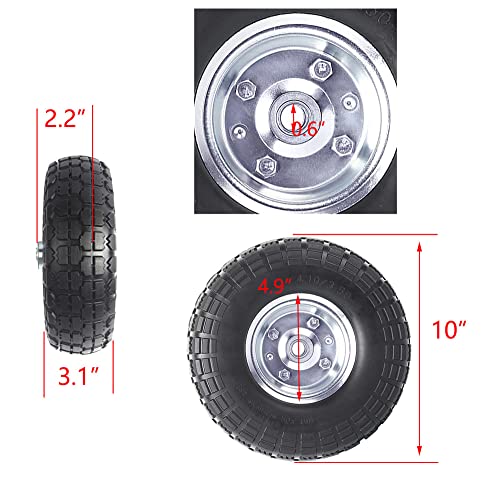 10-инчни цврсти гумени гуми за гуми за замена на тркала 4,10/3,50-4 ”гуми и тркала за рачен камион за колички за колички