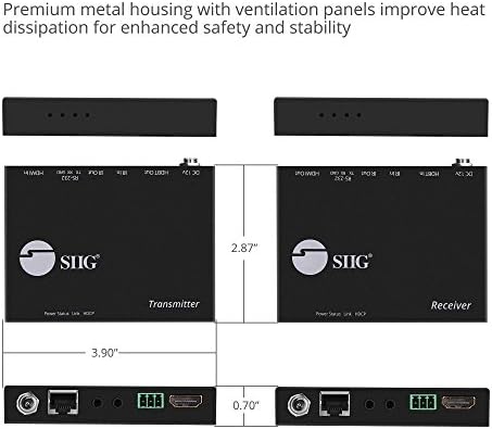SIIG HDMI Продолжувач Во Текот На Еден Cat5e/6, Прошири 4K @30hz Аудио &засилувач; Видео Сигнал До 196ft, 10.2 Gbps Пропусен Опсег,
