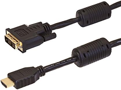 Моноприс 3-Стапки 28awg HDMI Со Голема Брзина До Адаптер DVI Кабел Со Феритни Јадра-Црна