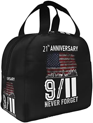 SwpWab 911 Никогаш Не Заборавајте 21 Годишнина Пренослива Фолија За Повеќекратна Употреба Задебелена Изолирана Бенто Торба И За Мажи и За Жени