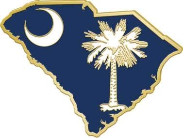 Пинови за знаме на државно знаме на Круна во Јужна Каролина - Облик на пинови за лапки во Јужна Каролина