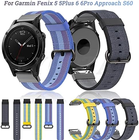 Bcmcbv 22mm Најлон Часовник За Garmin Феникс 6 6X Pro Нараквица Ремен Феникс 5 5Plus 935 S60 Quatix5 Брзо Ослободување Паметен Часовник Додаток