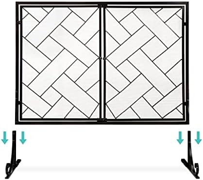 Огниште Екран Шупливи Огниште Екран Декорација Едноставен Шпорет Од Ковано Железо Ограда Домаќинство Анти-Вистински Оган Партиција Екран 40.5€31.5 Инчи Свеќа Заштит