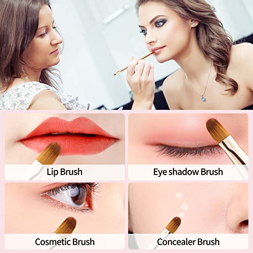 Bisivio 2 PCS Dual End End Conceal Concealer Concealer, мултифункционални четки за сјај за кармин Апликатори за очила за очила за усни четки за убавина, апликатори за алатка за четки за шми?